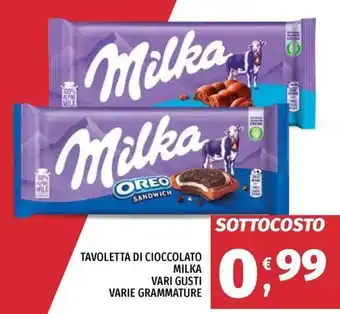 Tavoletta di cioccolato MILKA