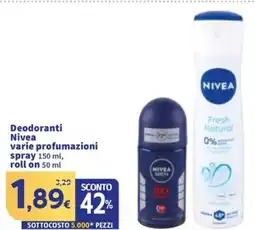 Sigma Deodoranti Nivea spray - roll on offerta