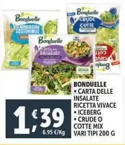 Deco Supermercati Bonduelle carta delle insalate ricetta vivace offerta