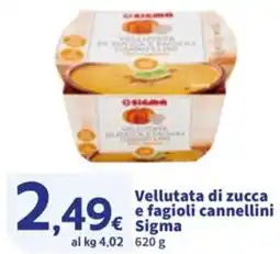 Sigma Vellutata di zucca e fagioli cannellini SIGMA offerta