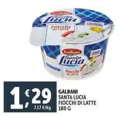 Deco Supermercati Galbani santa lucia fiocchi di latte offerta