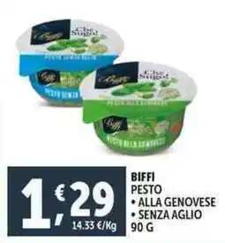 Deco Supermercati Biffi pesto alla genovese senza aglio offerta
