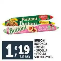 Deco Supermercati Buitoni rotonda brisee sfoglia frolla sottile offerta