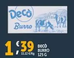 Deco Supermercati Decò burro offerta