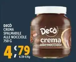 Deco Supermercati Decò crema spalmabile alle nocciole offerta