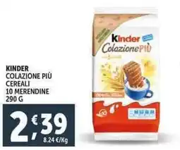 Deco Supermercati Kinder colazione più cereali 10 merendine offerta