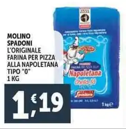 Deco Supermercati Molino spadoni l'originale farina per pizza alla napoletana tipo "0" offerta