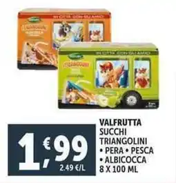 Deco Supermercati Valfrutta succhi triangolini offerta