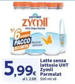 Sigma Latte senza lattosio UHT Zymil Parmalat offerta