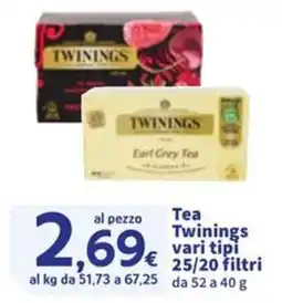 Sigma Tea Twinings 25/20 filtri offerta