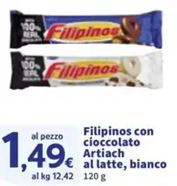 Sigma Filipinos con cioccolato Artiach al latte, bianco offerta
