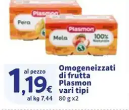 Sigma Omogeneizzati di frutta Plasmon offerta