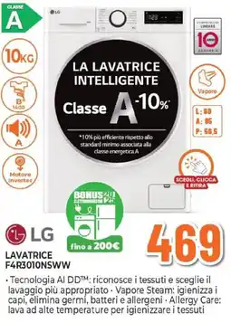 Expert LG LAVATRICE F4R3010NSWW offerta