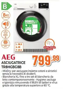 Expert AEG ASCIUGATRICE TR8HGBG8B offerta