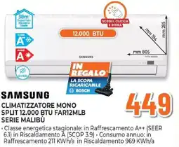 Expert SAMSUNG CLIMATIZZATORE MONO SPLIT 12.000 BTU FAR12MLB SERIE MALIBU offerta