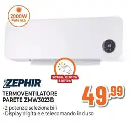 Expert ZEPHIR TERMOVENTILATORE PARETE ZMW3023B offerta