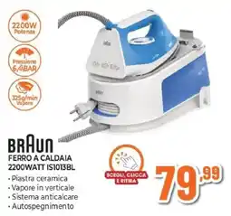 Expert BRAUN FERRO A CALDAIA 2200WATT IS1013BL offerta