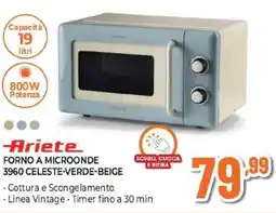 Expert Ariete forno a microonde 3960 celeste-verde-beige offerta
