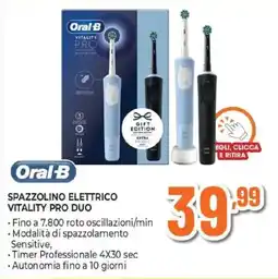 Expert Oral-B spazzolino elettrico vitality pro duo offerta