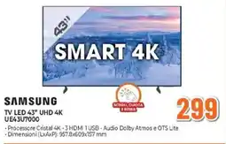Expert SAMSUNG TV LED 43" UHD 4K UE43U7000 offerta