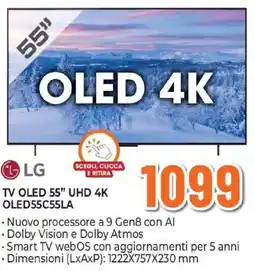 Expert LG TV OLED 55" UHD 4K OLED55C55LA offerta