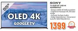Expert SONY TV OLED 55" UHD 4K K55XR8APAEP offerta