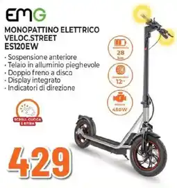 Expert EMG MONOPATTINO ELETTRICO VELOC.STREET ES120EW offerta