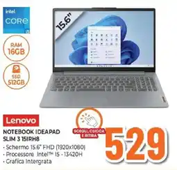 Expert Lenovo NOTEBOOK IDEAPAD SCEGLI, CLICCA SLIM 3 15IRH8 offerta