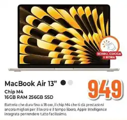 Expert MacBook Air 13" Chip M4 16GB RAM 256GB SSD offerta