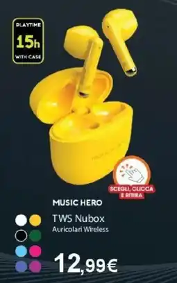 Expert MUSIC HERO TWS Nubox Auricolari Wireless offerta