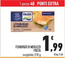 Conad Superstore Fishburger di merluzzo FROSTA offerta