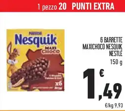Conad Superstore 6 barrette maxichoco nesquik NESTLE offerta