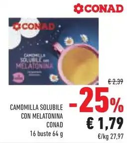 Conad Superstore Camomilla solubile con melatonina CONAD offerta