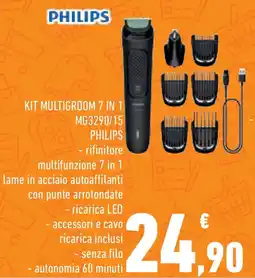 Conad Superstore PHILIPS KIT MULTIGROOM 7 IN 1 MG3290/15 offerta