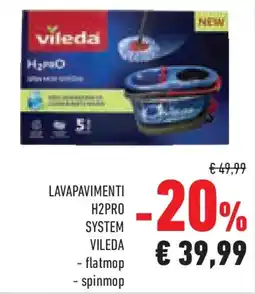 Conad Superstore Lavapavimenti H2PRO system VILEDA offerta
