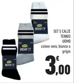 Conad Superstore Set 5 calze tennis uomo offerta