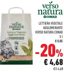 Conad Superstore Lettiera vegetale agglomerante VERSO NATURA CONAD offerta