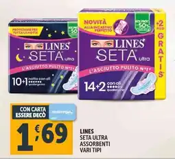 Deco Supermercati Lines seta ultra assorbenti offerta