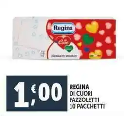 Deco Supermercati Regina di cuori fazzoletti 10 pacchetti offerta