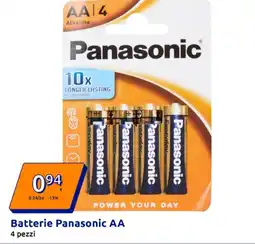 Action Batterie Panasonic AA offerta