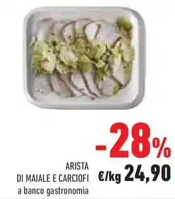 Conad Arista di maiale e carciofi a banco gastronomia offerta