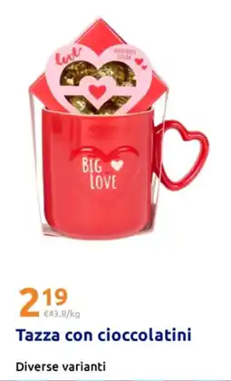 Action Tazza con cioccolatini offerta