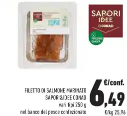 Conad Filetto di salmone marinato SAPORI&IDEE CONAD offerta