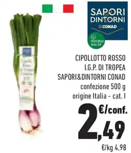 Conad Cipollotto rosso i.g.p. di tropea SAPORI&DINTORNI CONAD offerta