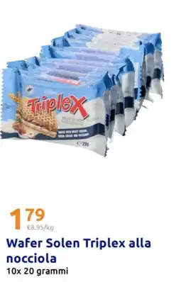 Action Wafer Solen Triplex alla nocciola offerta