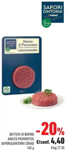 Conad Battuta di bovino adulto piemontese SAPORI&DINTORNI CONAD offerta