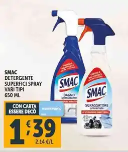 Deco Supermercati Smac detergente superfici spray offerta
