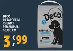 Deco Supermercati Decò 10 tappetini igienici per animali 60x90 cm offerta