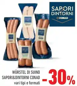 Conad Würstel di suino SAPORI&DINTORNI CONAD offerta