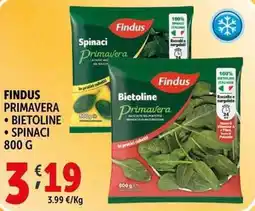 Deco Supermercati Findus primavera bietoline spinaci offerta